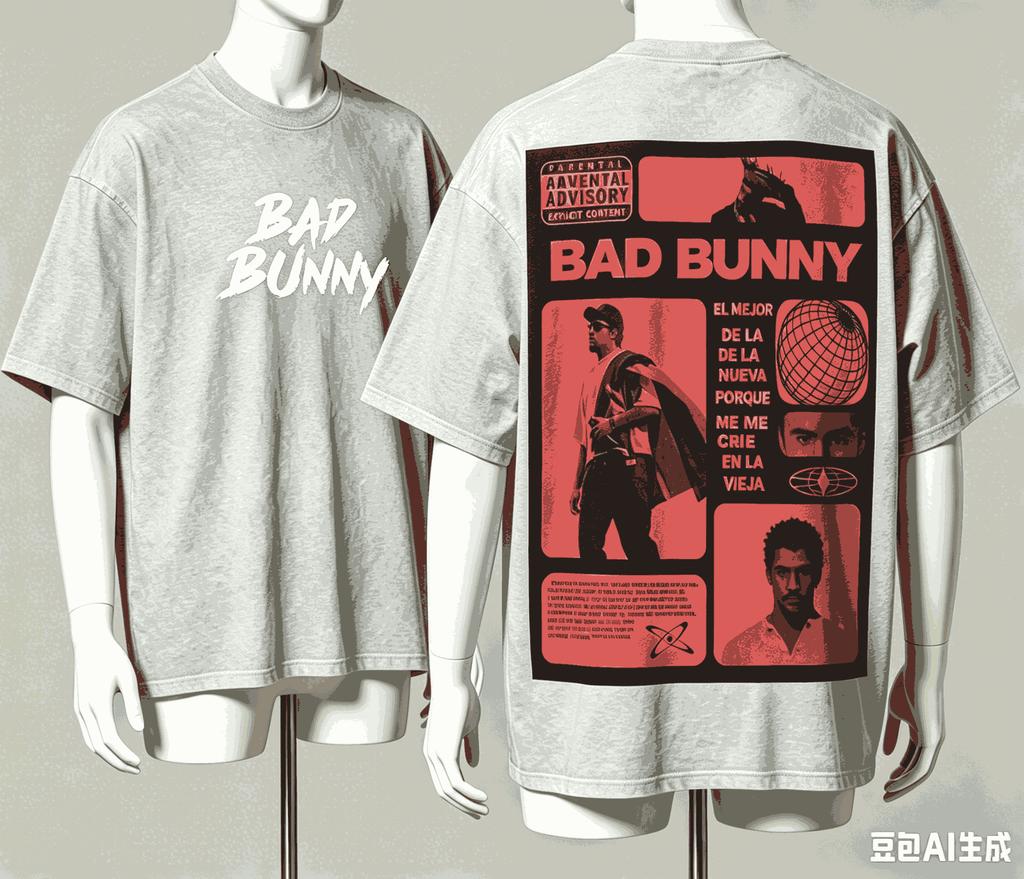 Bad Bunny For Fan Gift Tshirt Unisex Unisex Harajuku Oversized Unisex Short Sleeve Streetwear High Quality Couples Retro Soft Tees