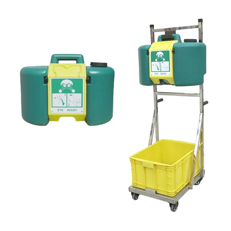34L Mobile Emergency Eyewash Cart - 9 Gallon Portable Laboratory Unit