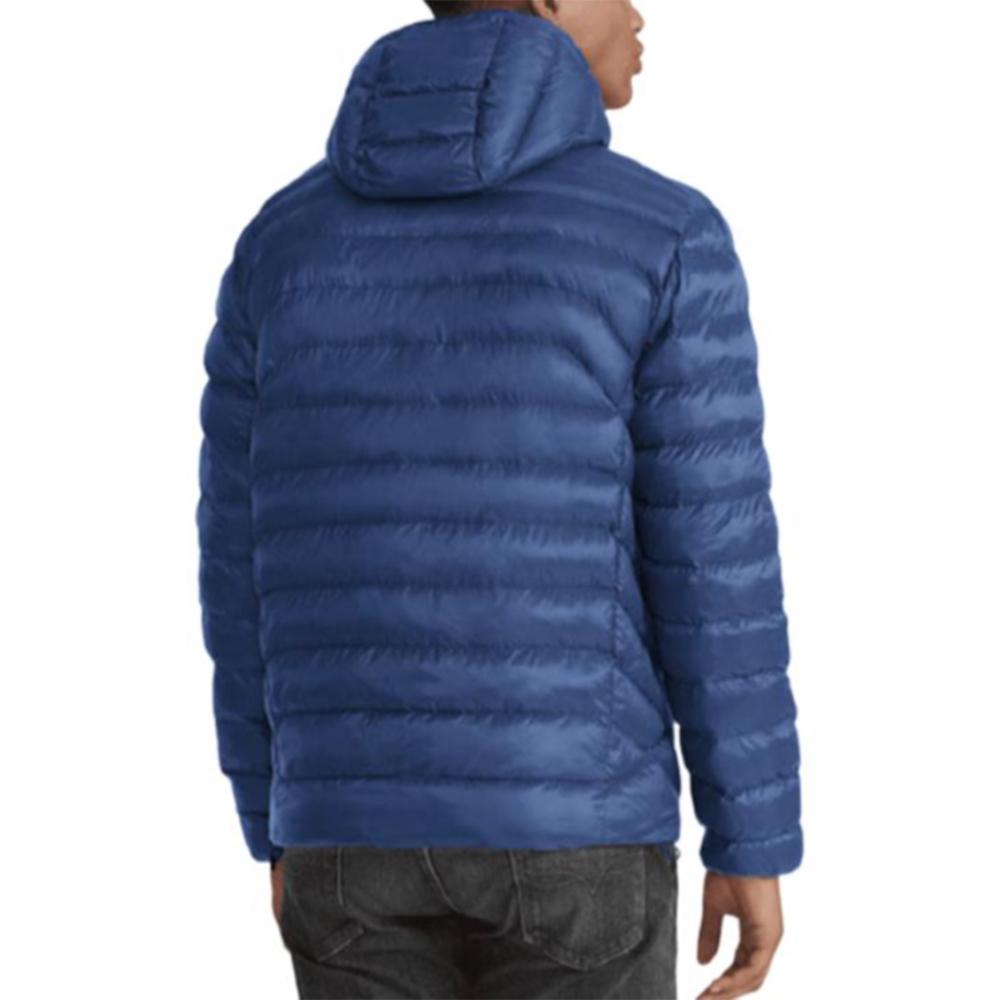 Polo Ralph Lauren Ss23 Solid Color Logo Embroidered Long Sleeve Hooded Down Jacket Men Jacket Blue 710829156-012