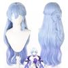 Honkai Star Rail Robin Synthetic Cosplay Wig Blue Long Anime Heat Resistant Halloween Hair Party Dress Up Decoration