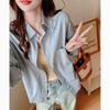 Summer Women Top Solid Color Shirt Spring Loose Thin Sunscreen Jacket High End Lazy Style New