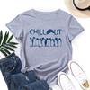 Penguin Cotton T-Shirt Short Sleeve Round Neck Women 2d Print Tops