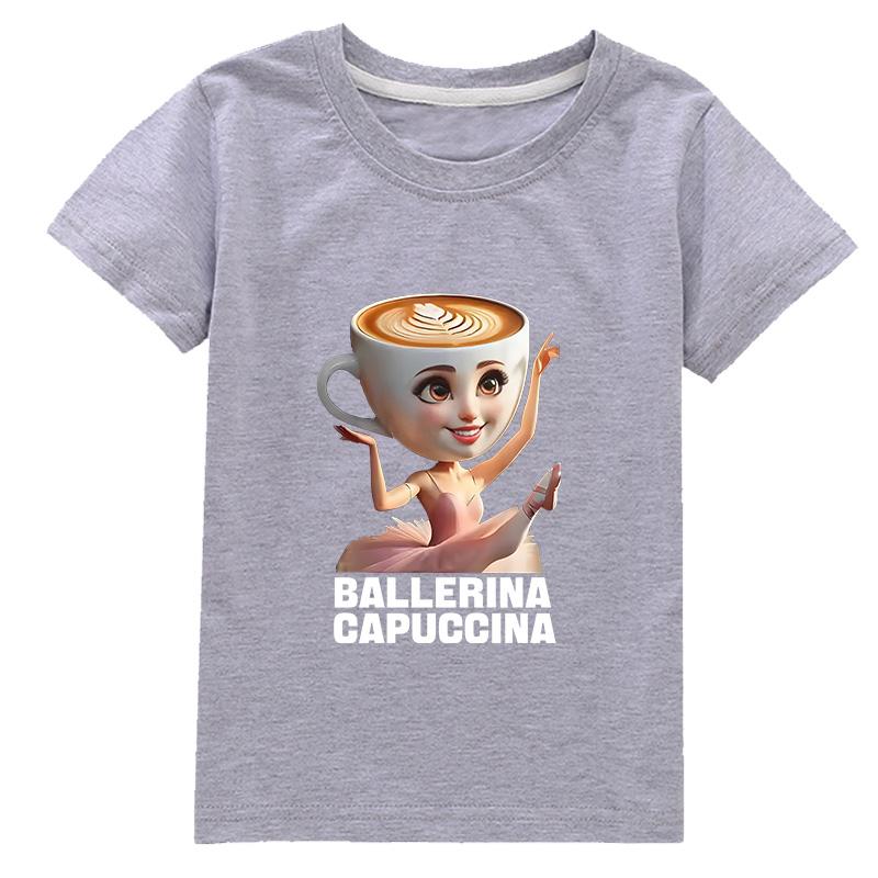 

Шапочка Балерина Капуччино Итальянский Маразм Смешной Мем Летний Хлопок Малышки Девочки Короткий Рукав Верхняя Одежда Мальчики Футболка Детская Одежда 140