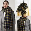 Fashion Plaid Scarf Women's New Autumn and Winter Sweet Imitation Cashmere Scarf Thickened Warm Shawl