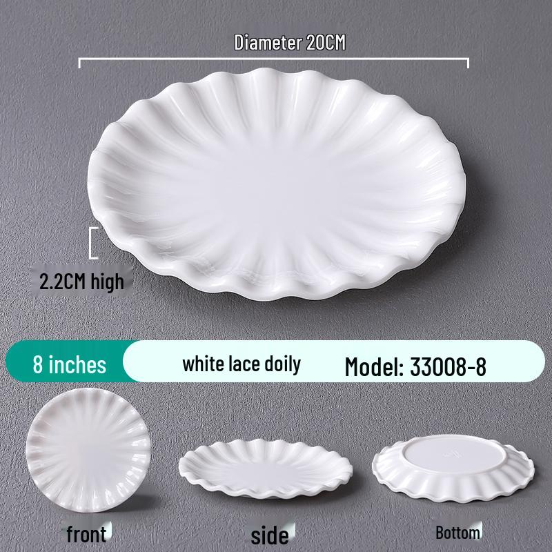Japanese-Style Plastic Petal Plates for Restaurants - Ideal for Hot Pots, Cold Dishes, Side Dishes, Stir-Fry, and Tableware.