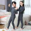 Winter Sleepwear Pajamas for Girls Boys Long Sleeve Tops+Pants Thermal Underwear Suits Warm Home Clothing Baby Kid Sleep Costume