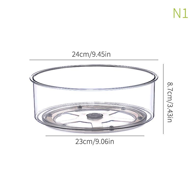 360° Rotating Tray Lazy Susan Fridge Organizer Turntable Storage Tray Clear Food Storage Organizer Spice Rack Kitchen Organizer 1