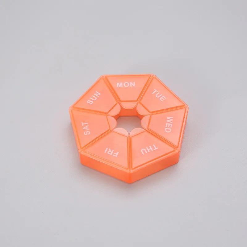 Mini Pill Case Portable Travel Vitamin Pill Box Pills Cases Container Organizer Storage Tablets 7 Days Grids Medicine Fish Oils