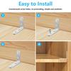 10pcs 304 Stainless Steel L Brackets - Right Angle Corner Brace for Shelves, Wood Furniture, Chair, Drawer with 10pcs Screws