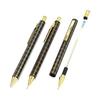 Horizontal Clasp Pen Case Black NQ30K Thick Barrel Metal Straight Knock Double Anodized Grid Mechanical Pencil Set Black 3-Pack T23-NK01B-NQ30KS-B-3