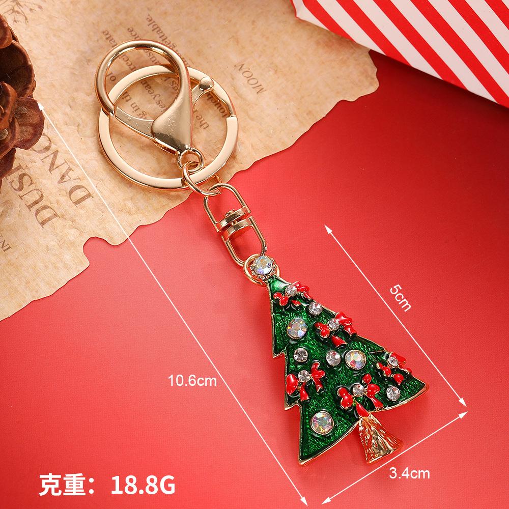 New Christmas Themed Rhinestone Keychain Snowman Christmas Tree Sock Bunny Pendant Car Keychains Jewelry Accessory 2026 Gifts