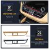 For Lexus ES 2025 Center Console Air Vent Outlet Frame Cover Brown Carbon Fiber ABS Interior Accessories High Quality Auto Parts