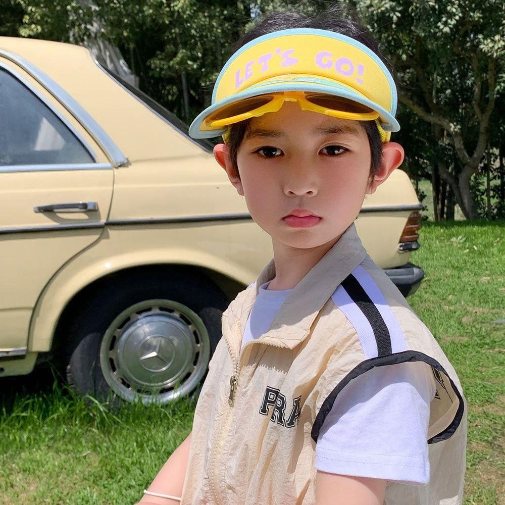 UV Protection Sun Hat with Sunglasses Baseball Cap Cartoon Children's Caps