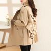 Women's Short Trench Coat: Early Autumn Slim-Fit, High-Sense British Style with Waist Emphasis