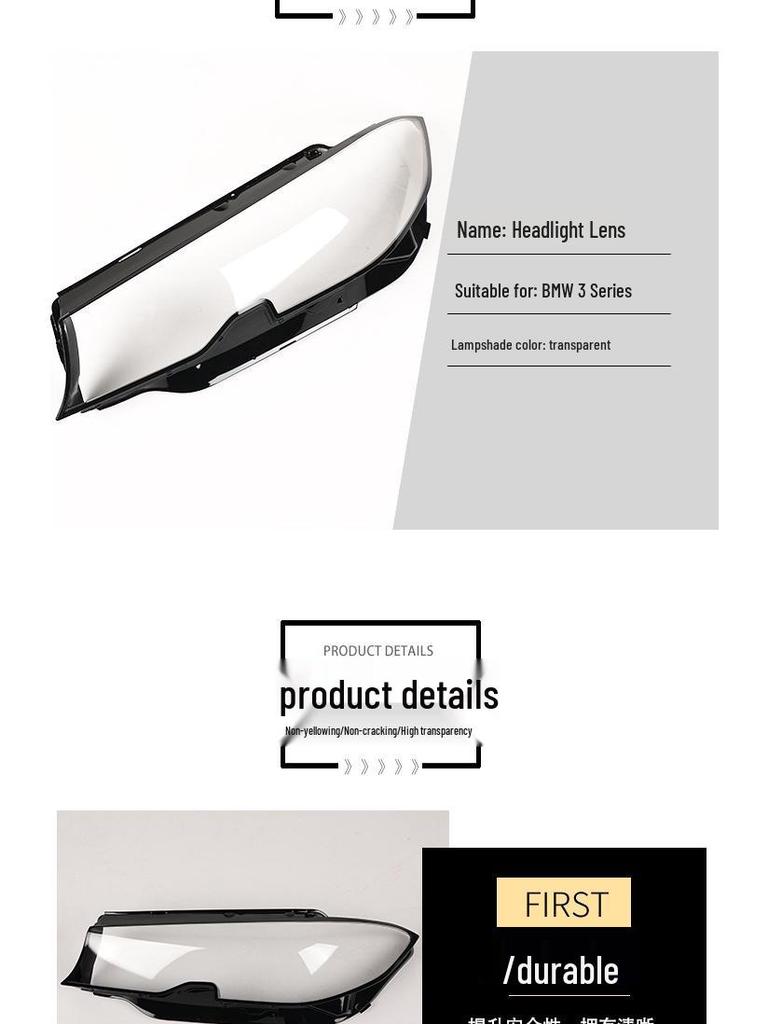 Compatible LED Headlight Rear Cover for 20/21/22 BMW 3 Series G20/G28