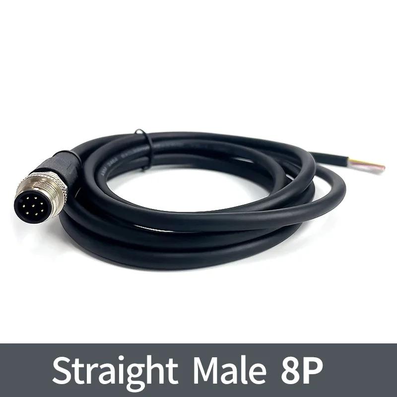 Conector senzor M12 de 2 metri mufă cablu impermeabil Masculin și Femeie 4 5 8 12Pin PVC Conectori M12 de turnare prin injecție integrate