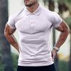 Men's Plain Short-sleeved Polo Shirt: a Casual Button-down Collared T-shirt