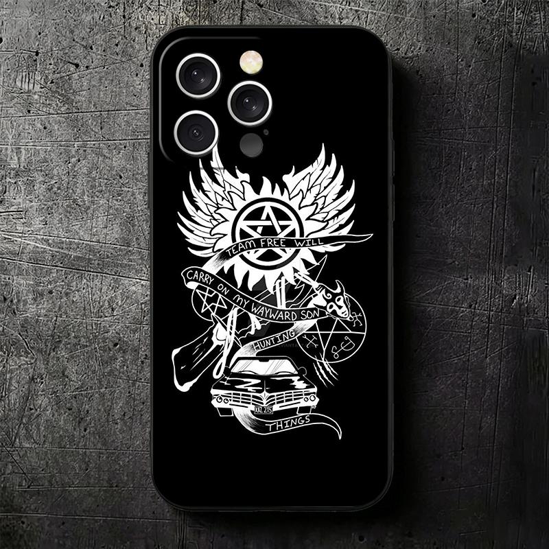 Supernatural SPN Babaite Soft Phone Case for iPhone 16 16E 17 Air 15 Pro Max 14 Plus 13 Mini 11 12 7 Black Cover Back Shell