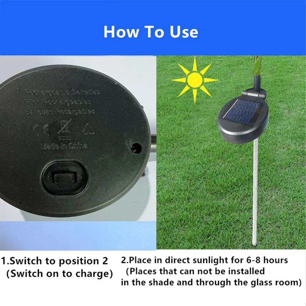 Solar Lights Outdoor Decorative Solar Garden Lights Rose Flower Lawn Lamp for Yard Patio Garden Decor Flowers