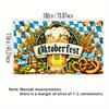 Oktoberfest Theme Banner 1 Piece - Traditional German Celebration Background, Beer and Pretzel Design
