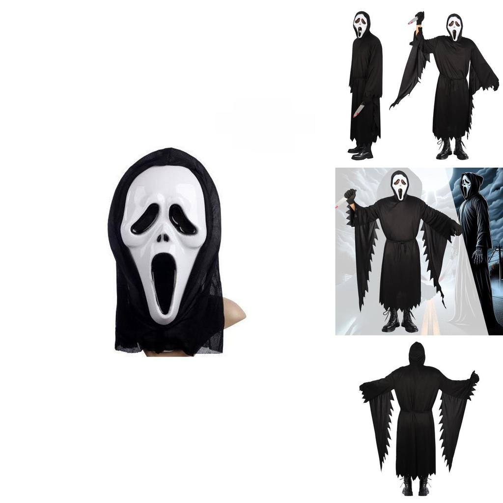 Scream Ghostface Cosplay Costume With Mask And Toy For Halloween Roleplay Special Characters Included