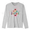 Colorful Proud Brother T Shirt for Men with Crown and Heart Design Perfect Celebrations Vintage Washed Designer Clothes