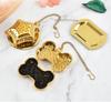 1 Stück Edelstahl Tee Gold Infuser Kugel Netzsieb Kaffee Diffusor Griff Kugel Kräuter Gewürz Filter Teebeutel Difusor Filter