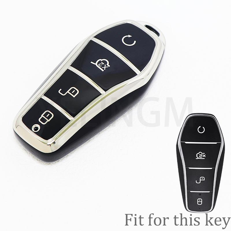 New Fashion Tpu Car Key Case Cover For Byd Qin Plusdmi Atto 3 Han Ev Dolphin Shell Fob Accessories