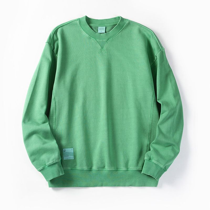 520g American Retro Heavyweight Stiff Washed Vintage Round-Neck Sweatshirt for Men, Autumn and Winter Export Men's High-Quality Jacket