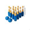 Wooden Bowling Game Indoor with Pins ChildFriendly Toy for Families, Toddlers,