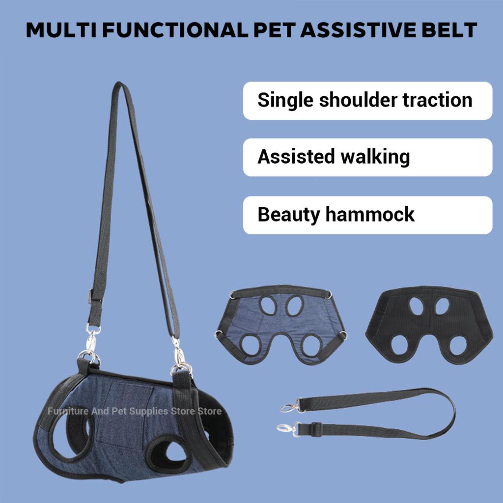 Pet Dog Traction Rope Auxiliary Strap Trimming Nail Beauty Clothing Pet Beauty Hammock Single Shoulder Handheld Chest Strap