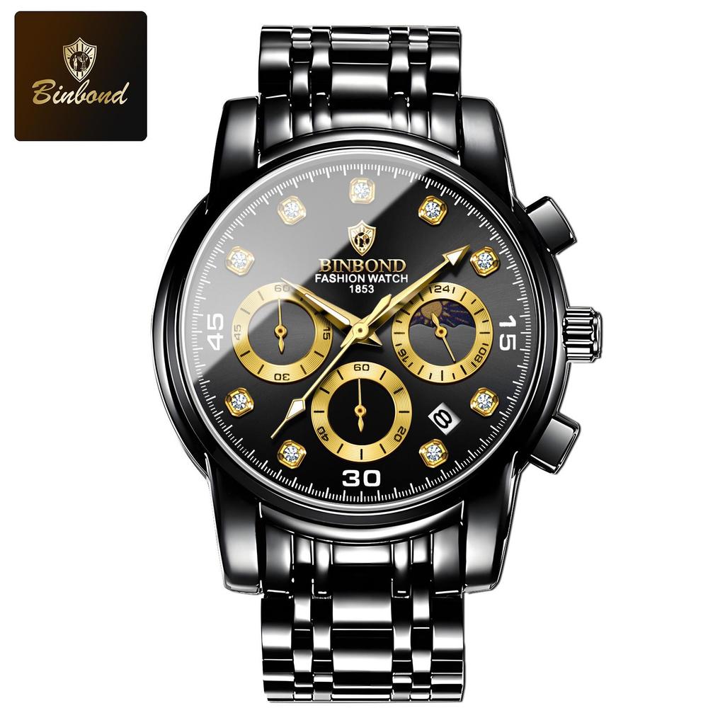 Binbang Multifunctional Quartz Men's Business Watch
