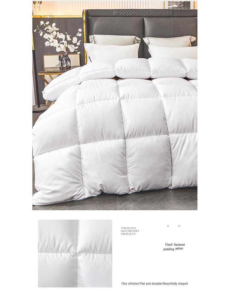 Luxurious Five-Star Hotel Quality Quilt – Winter Thick, Feather Silk Core, Summer Cool, Single/Double Sizes Available.