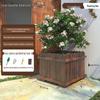 Large Anti-Corrosion Solid Wood Planter Box for Outdoor Trees and Flowers