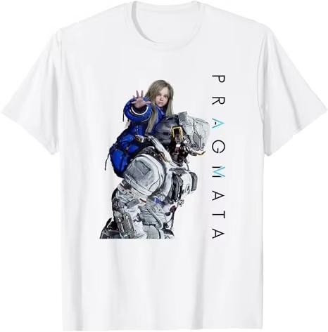 PRAGMATA Action Adventure Game TShirt Diana Graphics Cotton Top Harajuku Shirt Unisexs Clothing Womens  Summer New T Shirt S