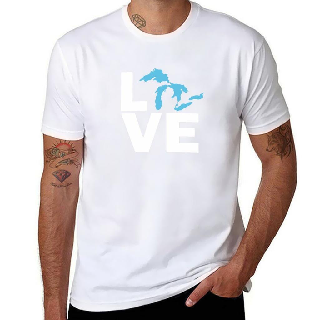 I love Michigan Great Lakes Blue Water TShirt Summer Holiday TShirt
