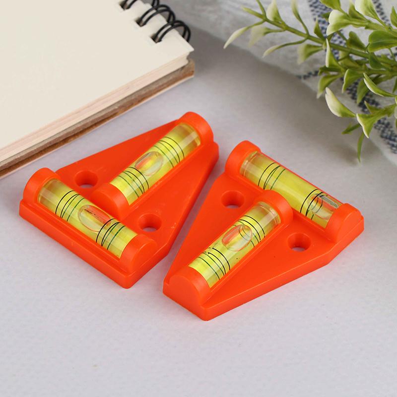2Pcs Mini T Type Spirit Level Measurement Instrument Triangular Level T-Type Spirit Bubble Shell Plastic Measuring Tools