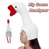 Funny Creative Big Goose Headgear Plush Soft Halloween Party Hat Photo Props Adjustable Cartoon Goose Hat Halloween Party