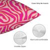 Zebra Stripes Pink Orange Wild Animal Print Pillowcase Soft Cushion Cover Decoration  Throw Pillow Case Cover Home Square