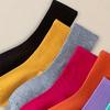 10 Paar Damen Rundhals-Socken mit mehreren Farben Einfarbige Schlichte Socken Modische und vielseitige Lässige Mittellange Socken