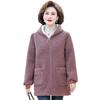 Velvet Thickened Lambswool Coat for Mothers - Warm Autumn/Winter Outerwear for Middle-Aged & Elderly Women