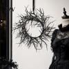 Halloween Party Decor Thorns Wreath, Realistic Spiked Branches, Horror Theme Decoration, Eerie Decoration Dead Branch Spooky for Haunted House Wreath