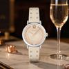 Versace Quartz Watch 35mm Beige Dial Leather Strap Gift Set With Perfume And Red Envelope Women Watches Pink VE0A00125
