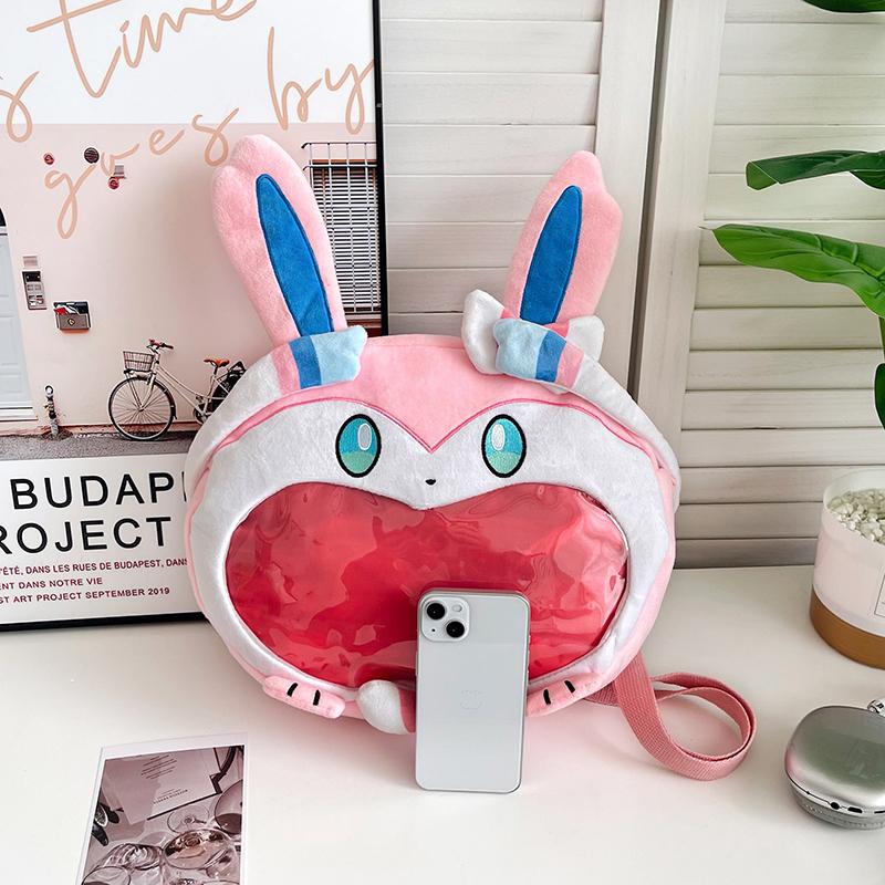 Plush Rabbit Ita Bags Soft Cute Bunny Ita Crossbody Bag Large Capacity Furry Shoulder Backpack Anime Cartoon Itabag for Girls
