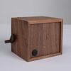 Portable Wooden Hand Cranked Music Box Featuring 16 Photo Rotation and Glowing Light for Wedding Event
