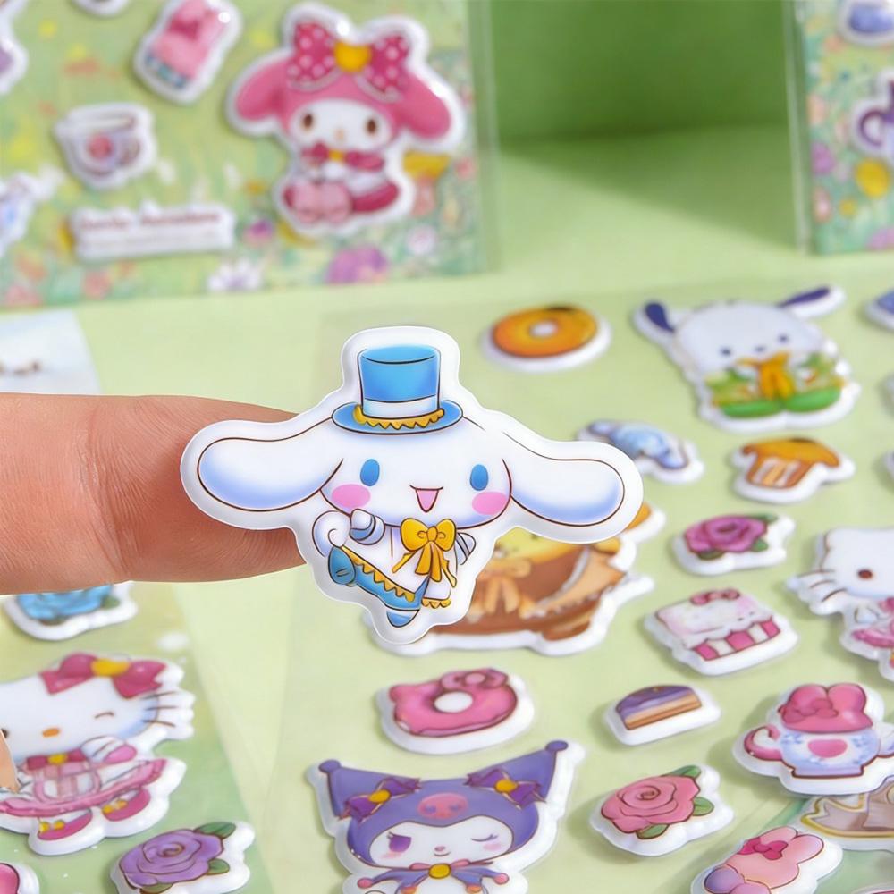 Genuine Sanrio Foam Stickers Cartoon Kuromi Pochacco Melody Scrapbook Phone Water Mug Planner Decor Decal Girl Gifts