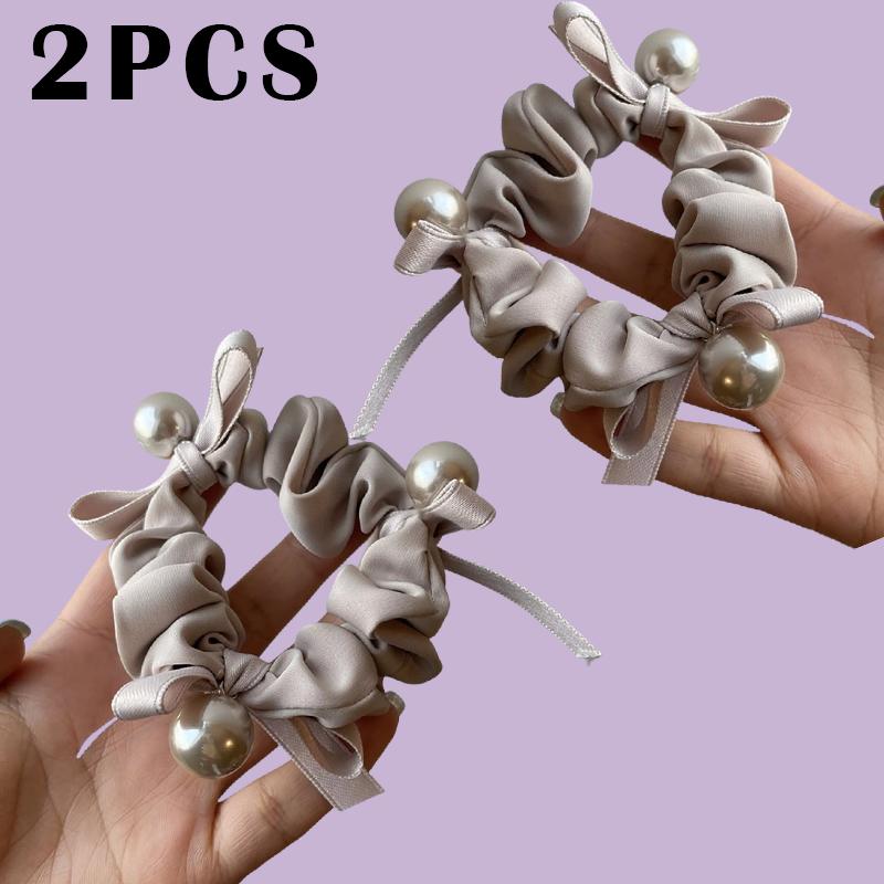 Korean Style Elegant High-End Butterfly Knot Pearl Hair Ties Women's Hair Bands Popular Korean New Model Hair Accessories