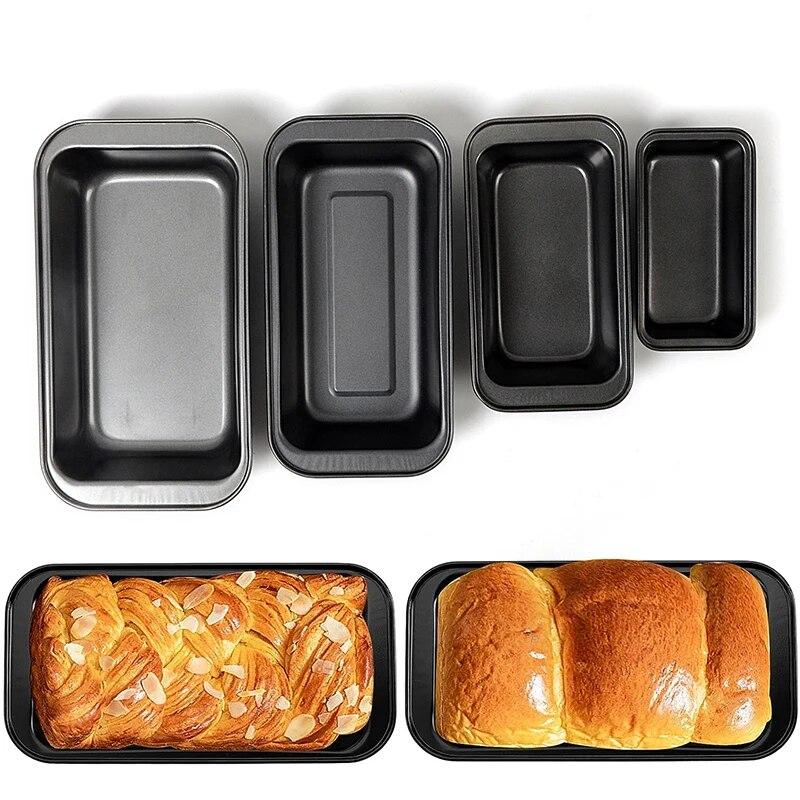 3-Piece Silicone Bread Loaf Pan Set - Non-Stick, Dishwasher Safe, Nesting Design (Grey, Pink, Blue)