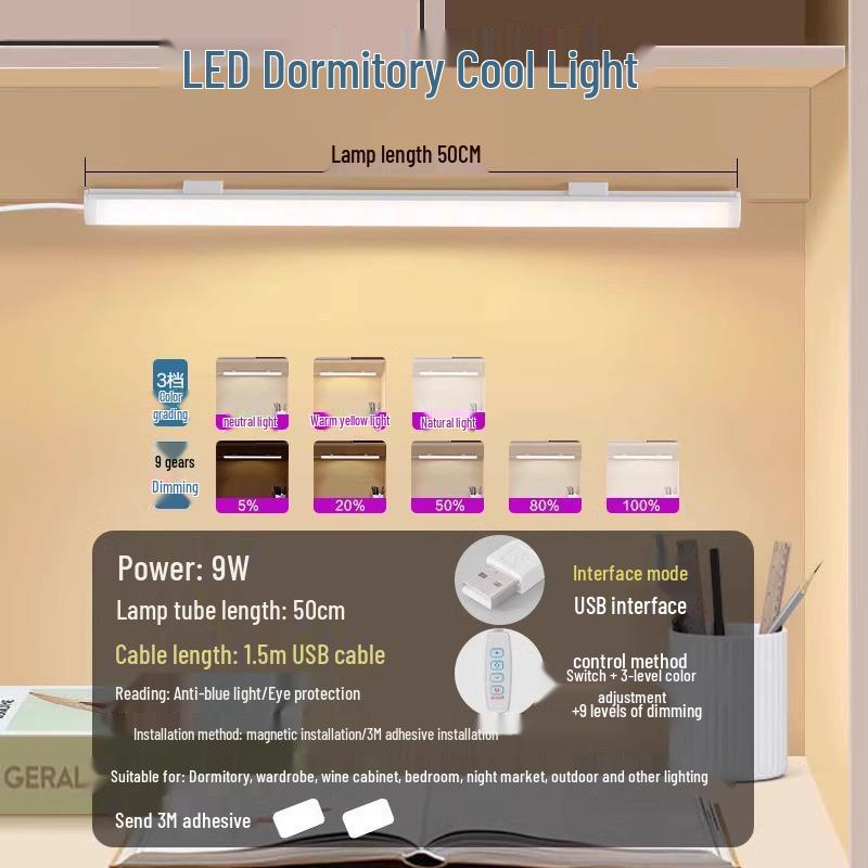 LED Desk and Bedside Lamp with Magnetic Eye Protection and Charging Port