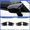 1 paar zijspiegelkappen in ossenhoornstijl met zwarte carbonlook voor Mazda CX-5 2015 2016, CX-4 en CX-3 2016 2017 2018